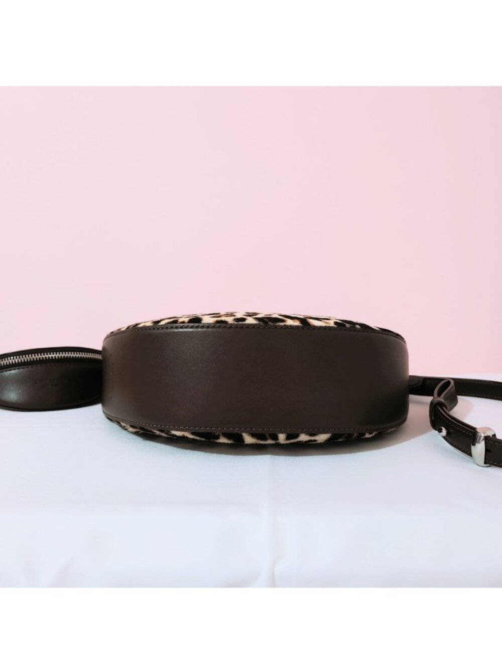 NEW Kate Spade Duo Bag in Leopard Haircalf Crossbody w/ Dark Brown leather trim - Picture 14 of 16